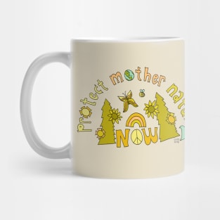 protect mother nature now // art by surfy birdy Mug